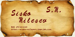 Sisko Milešev vizit kartica